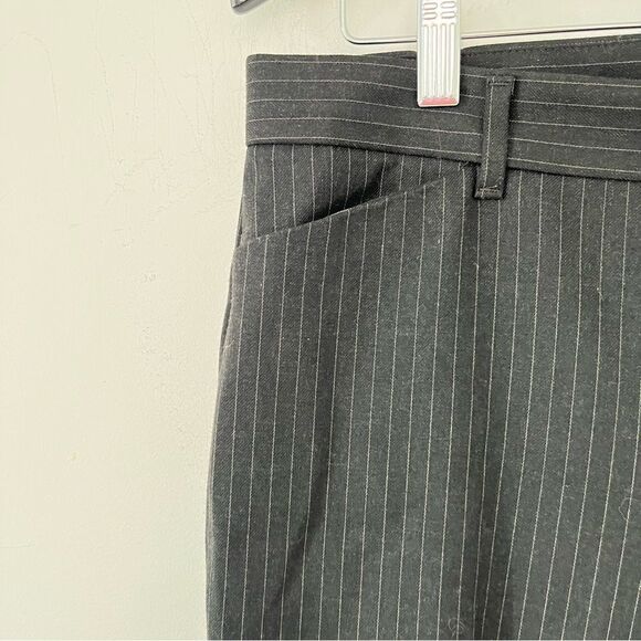GAP Charcoal Pinstripe Slim Crop Stretch Flat Front Dress Pants - Picture 8 of 8